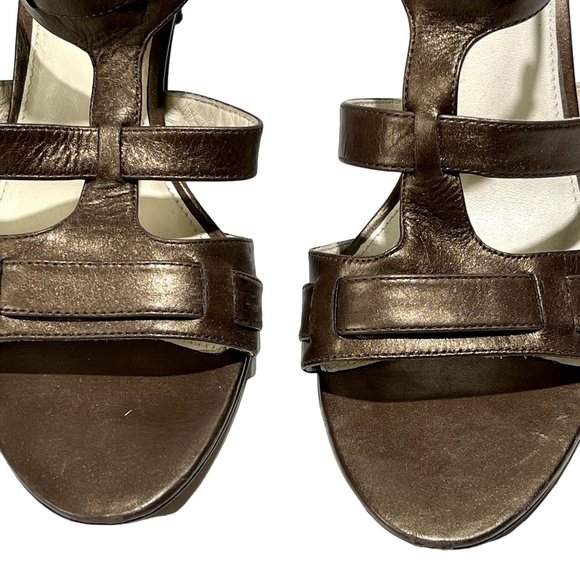 Via Spiga‎ Hilda Womens Italian Leather Sandals Size 7N Calf Bronze Brown - Picture 6 of 13